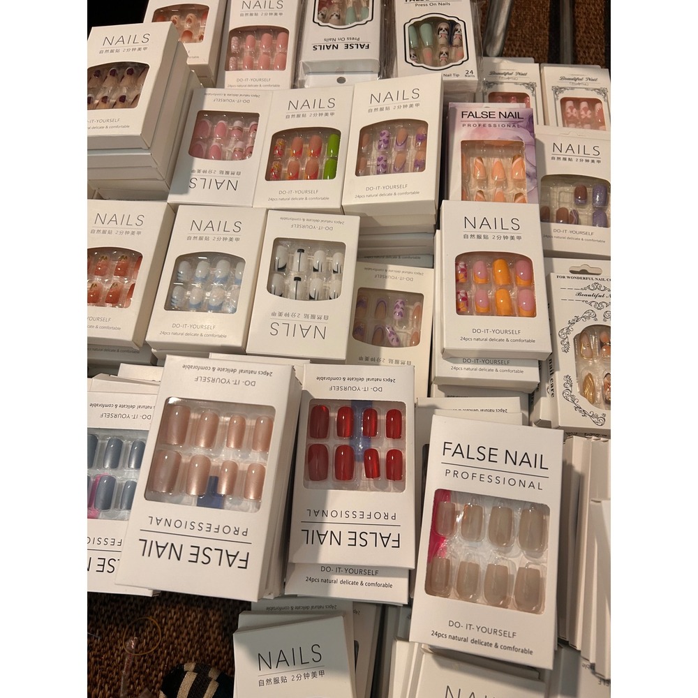 Bundle 10 singular Of 24pc Press On Nails Nail Tips Professional DIY Multi Set - Picture 4 of 15